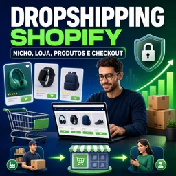 Imagem do Curso gratuito Dropshipping Shopify: Nicho, Loja, Produtos e Checkout