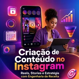 Imagem do Curso gratuito Criação de Conteúdo no Instagram (Reels, Stories e Estratégia) com Engenharia de Receita