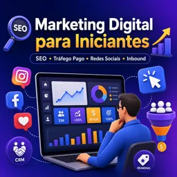 Imagem do Curso gratuito Marketing Digital para Iniciantes (SEO, Tráfego Pago, Redes Sociais e Inbound)