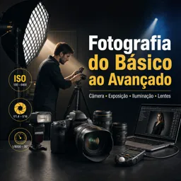 Imagem do Curso gratuito Fotografia do Básico ao Avançado: Câmera, Exposição, Iluminação e Lentes