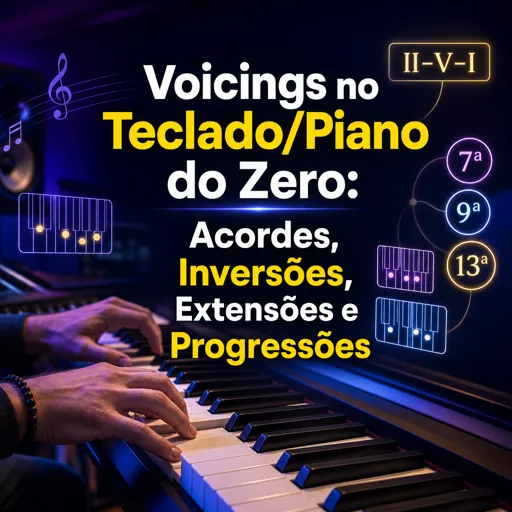 Imagem do Curso gratuito Voicings no Teclado/Piano do Zero: Acordes, Inversões, Extensões e Progressões