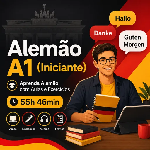 Imagem do Curso gratuito Alemão A1 (Iniciante) Aprenda Alemão com Aulas e Exercícios