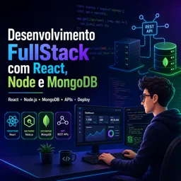 Imagem do Curso gratuito Desenvolvimento FullStack com React, Node e MongoDB