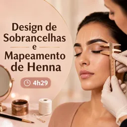 Imagem do Curso gratuito Design de Sobrancelhas e Mapeamento de Henna