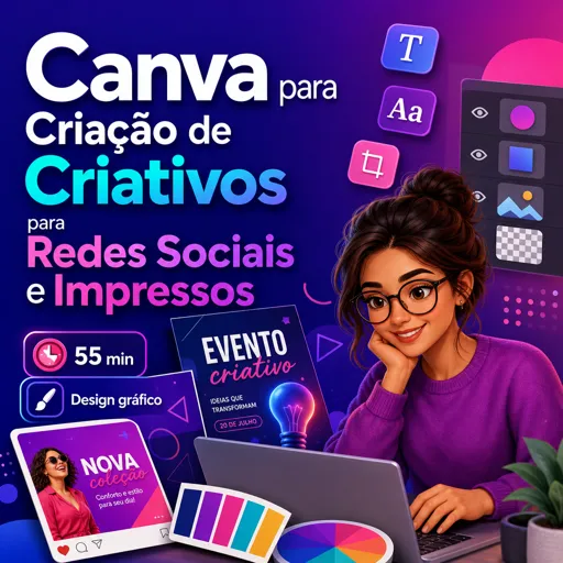 Imagem do Curso gratuito Canva para Criação de Criativos para Redes Sociais e Impressos