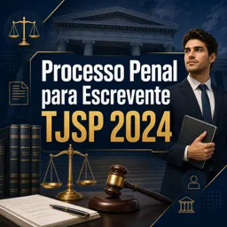Imagem do Curso gratuito Processo Penal para Escrevente TJSP 2024
