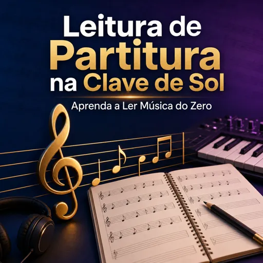 Imagem do Curso gratuito Leitura de Partitura na Clave de Sol: Aprenda a Ler Música do Zero