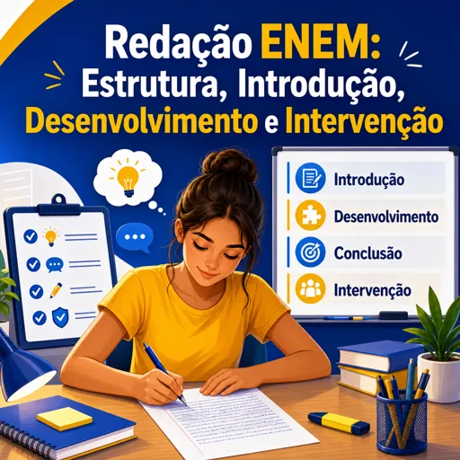 Imagem do Curso gratuito Redação ENEM: Estrutura, Introdução, Desenvolvimento e Intervenção