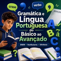 Imagem do Curso gratuito Gramática e Língua Portuguesa do Básico ao Avançado