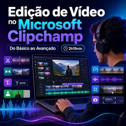 Imagem do Curso gratuito Edição de Vídeo no Microsoft Clipchamp do Básico ao Avançado