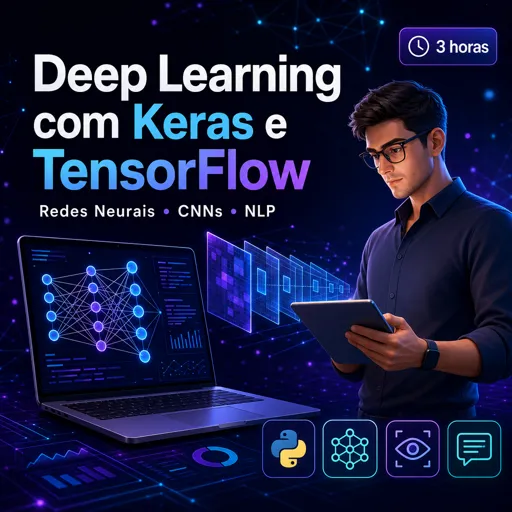 Imagem do Curso gratuito Deep Learning com Keras e TensorFlow: Redes Neurais, CNNs e NLP