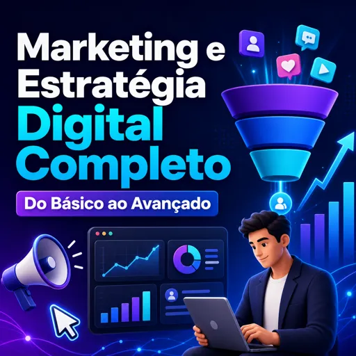 Imagem do Curso gratuito Marketing e Estratégia Digital Completo do Básico ao Avançado