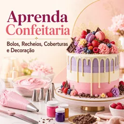 Imagem do Curso gratuito Aprenda Confeitaria: Bolos, Recheios, Coberturas e Decoração com Técnicas Profissionais