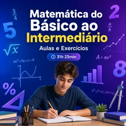 Imagem do Curso gratuito Matemática do Básico ao Intermediário com Aulas e Exercícios