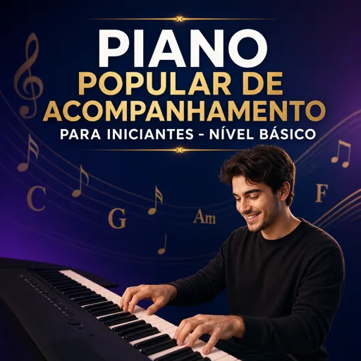 Imagem do Curso gratuito Piano Popular de Acompanhamento para Iniciantes - Nível Básico