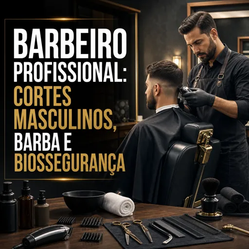 Imagem do Curso gratuito Barbeiro Profissional: Cortes Masculinos, Barba e Biossegurança