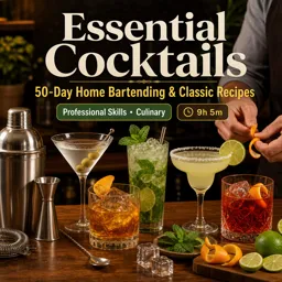 Free Course Image Essential Cocktails: 50-Day Home Bartending and Classic Cocktail Recipes
