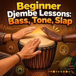 Free Course Image Beginner Djembe Lessons: Bass, Tone, Slap