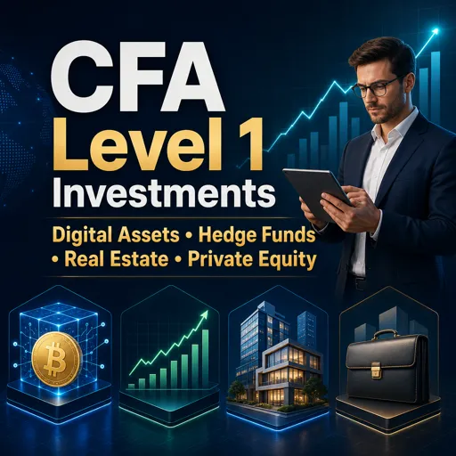 Free Course Image CFA Level 1 Investments (Digital Assets, Hedge Funds, Real Estate, Private Equity)