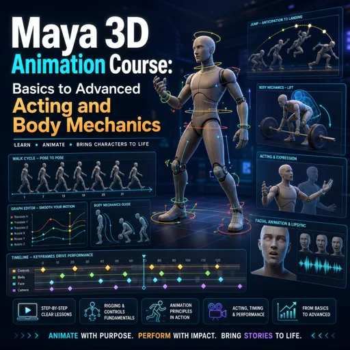 Free Course Image Maya 3D Animation Course: Basics to Advanced Acting and Body Mechanics