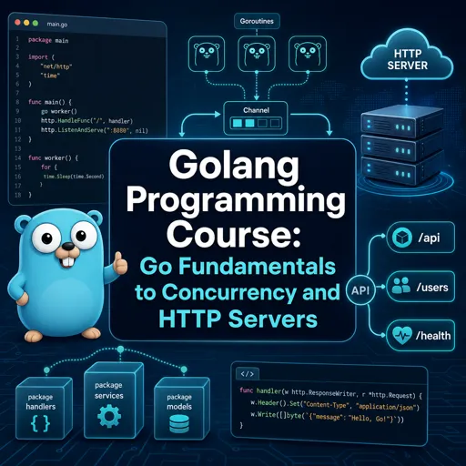 Free Course Image Golang Programming Course: Go Fundamentals to Concurrency and HTTP Servers