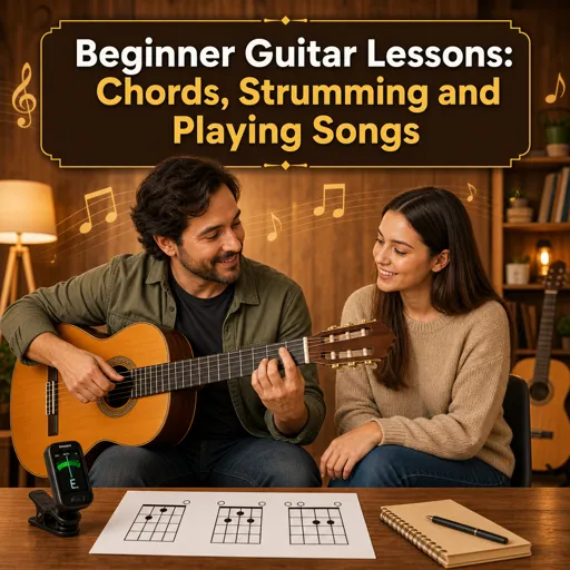 Free Course Image Beginner Guitar Lessons: Chords, Strumming and Playing Songs