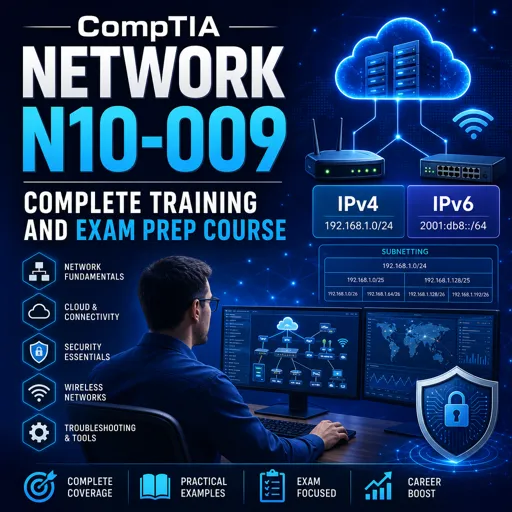 Free Course Image CompTIA Network N10-009 Complete Training and Exam Prep Course