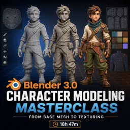 Free Course Image Blender 3.0 Character Modeling Masterclass: From Base Mesh to Texturing