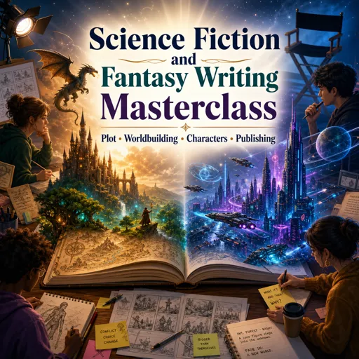 Free Course Image Science Fiction and Fantasy Writing Masterclass (Plot, Worldbuilding, Characters and Publishing)