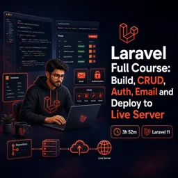 Free Course Image Laravel Full Course: Build, CRUD, Auth, Email and Deploy to Live Server