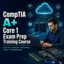 Free Course Image CompTIA A  Core 1 Exam Prep Training Course