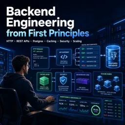 Free Course Image Backend Engineering from First Principles (HTTP, REST APIs, Postgres, Caching, Security, Scaling)
