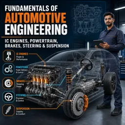 Free Course Image Fundamentals of Automotive Engineering: IC Engines, Powertrain, Brakes, Steering and Suspension