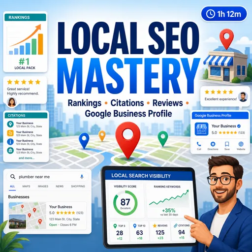 Free Course Image Local SEO Mastery: Rankings, Citations, Reviews and Google Business Profile