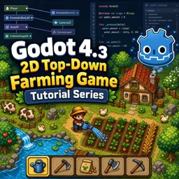 Free Course Image Godot 4.3 2D Top-Down Farming Game Tutorial Series