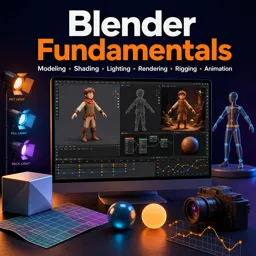 Free Course Image Blender Fundamentals: Learn Modeling, Shading, Lighting, Rendering, Rigging and Animation