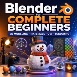 Free Course Image Blender for Complete Beginners: Learn 3D Modeling, Materials, UVs and Rendering