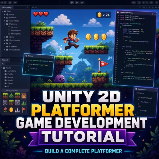 Free Course Image Unity 2D Platformer Game Development Tutorial: Build a Complete Platformer