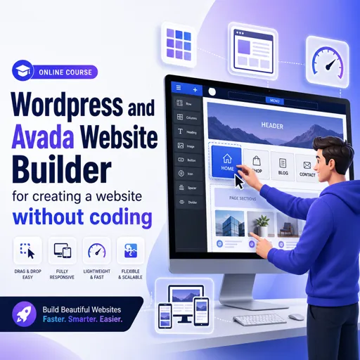 Free Course Image Wordpress and Avada Website Builder for creating a website without coding