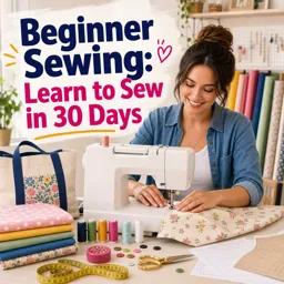 Free Course Image Beginner Sewing: Learn to Sew in 30 Days