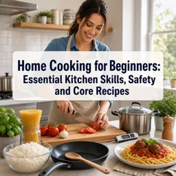 Free Course Image Home Cooking for Beginners: Essential Kitchen Skills, Safety and Core Recipes