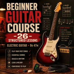 Free Course Image Beginner Guitar Course - 26 Structured Lessons