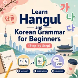 Free Course Image Learn Hangul and Korean Grammar for Beginners (Step-by-Step)