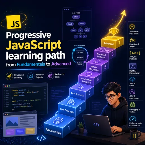 Free Course Image Progressive JavaScript learning path from Fundamentals to Advanced
