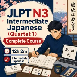 Free Course Image JLPT N3 Intermediate Japanese (Quartet 1) Complete Course