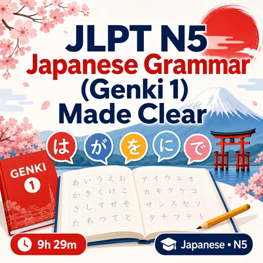 Free Course Image JLPT N5 Japanese Grammar (Genki 1) Made Clear