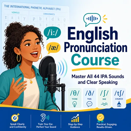 Free Course Image English Pronunciation Course: Master All 44 IPA Sounds and Clear Speaking