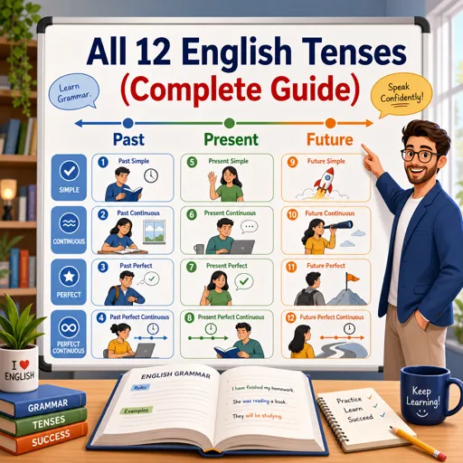 Free Course Image All 12 English Tenses (Complete Guide)