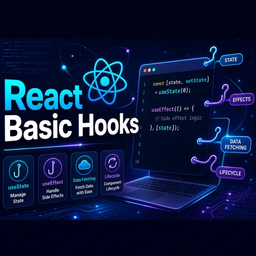 Free Course Image React Basic Hooks
