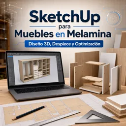 Imagen del curso gratis SketchUp para Muebles en Melamina: Diseño 3D, Despiece y Optimización